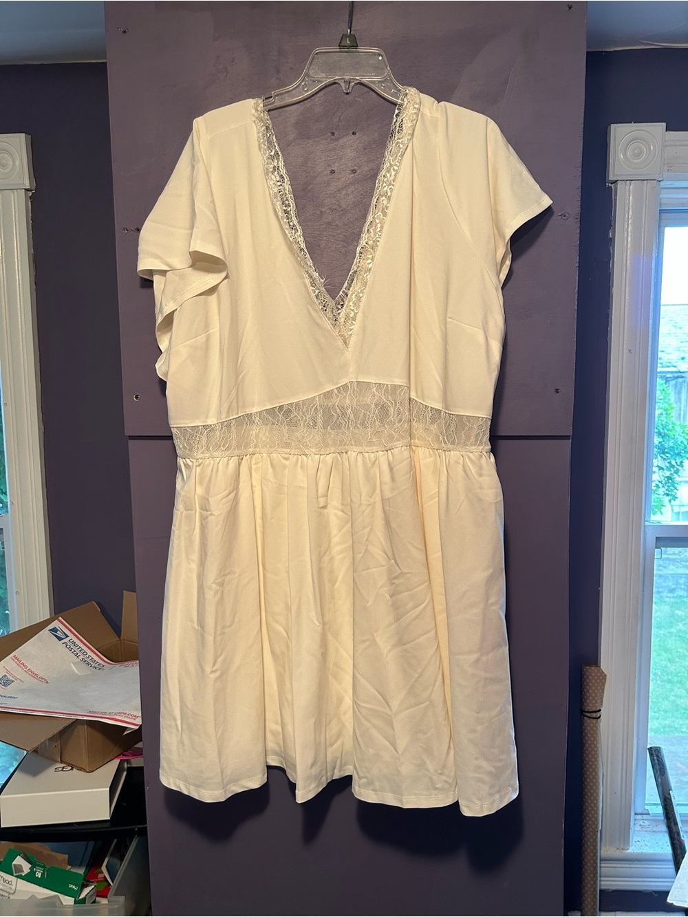 Nightfall by Torrid white lace babydoll dress 24